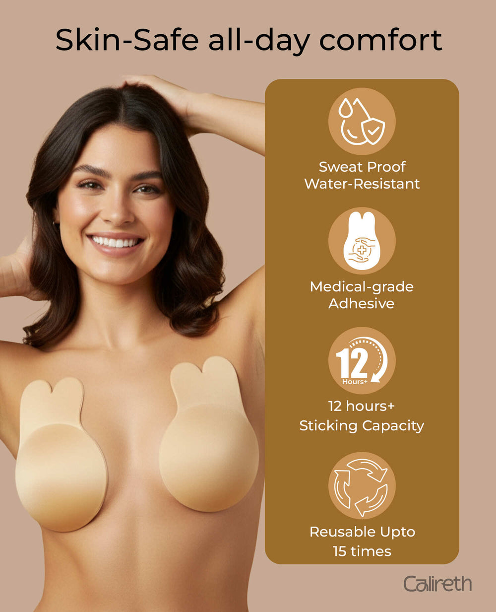 Reusable Breast Lift Cup Rabbit Shaped - Calireth